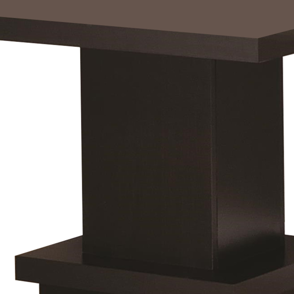 Pedestal Square End Table Cappuccino