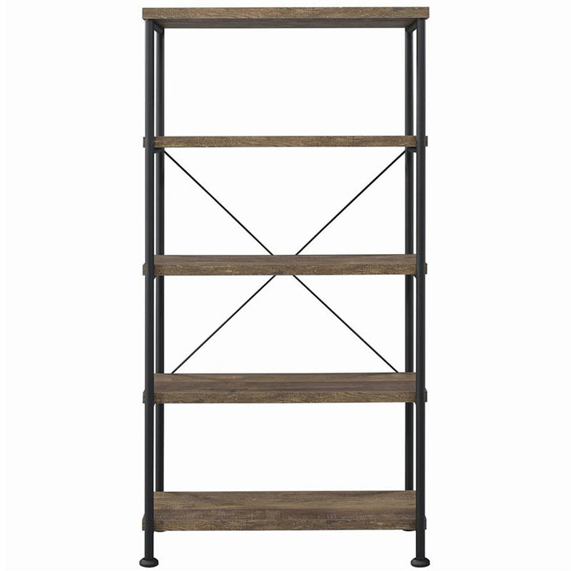 Analiese 4-shelf Bookcase Rustic Oak