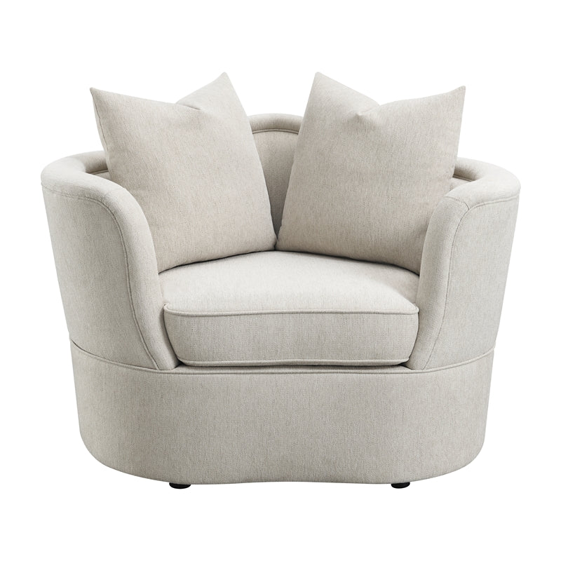 Kamilah Upholstered Chair with Camel Back Beige