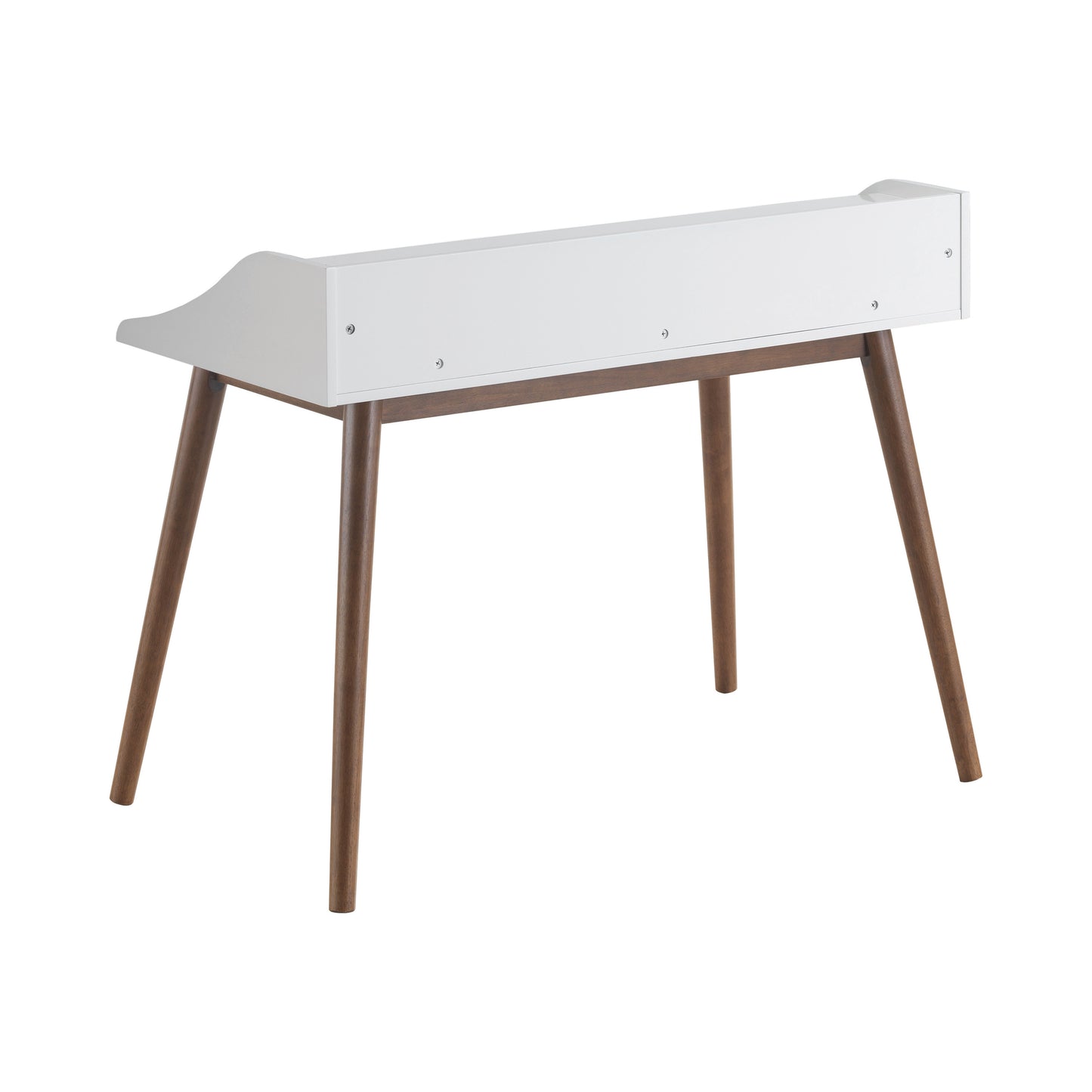 Percy 4-Compartment Writing Desk White and Walnut