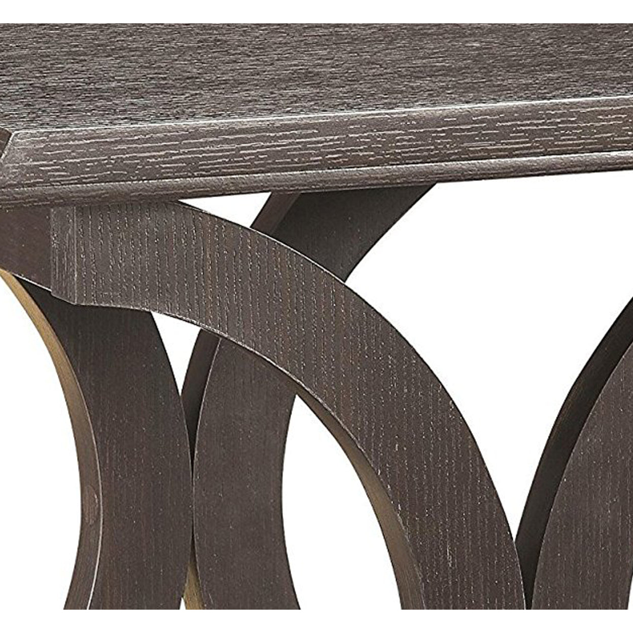 C-shaped Base End Table Cappuccino