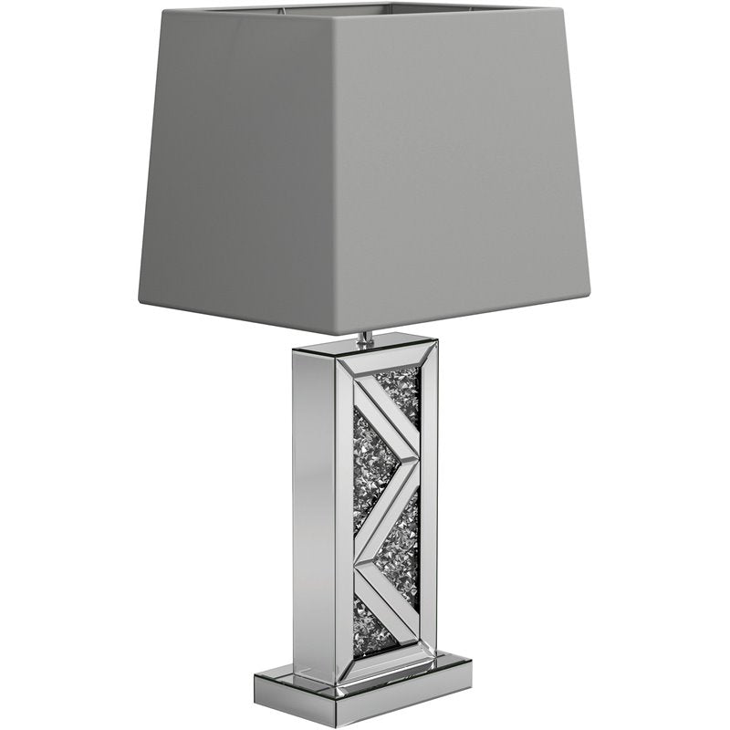 Geometric Base Table Lamp Silver