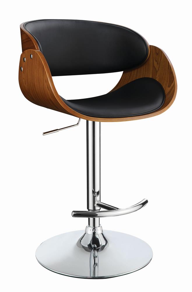 Dana Adjustable Bar Stool Black and Chrome