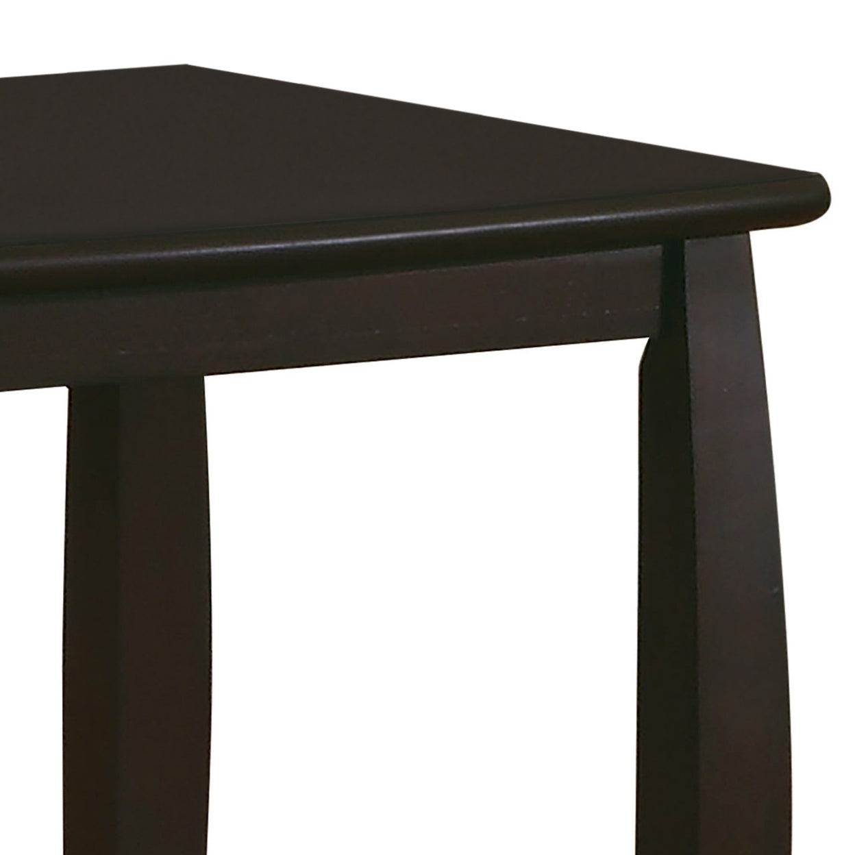 Square End Table with Bottom Shelf Espresso