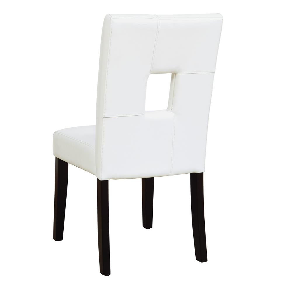 Shannon Open Back Upholstered Dining Chairs White (Set of 2)