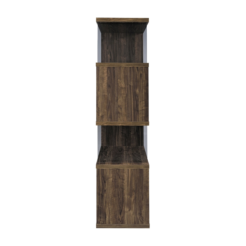 Emelle 4-shelf Bookcase with Glass Panels