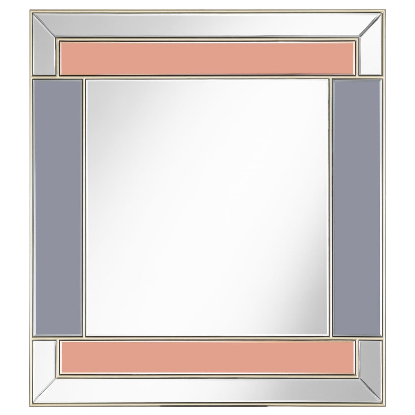 Braylin Rectangular Wall Mirror Champagne and Grey