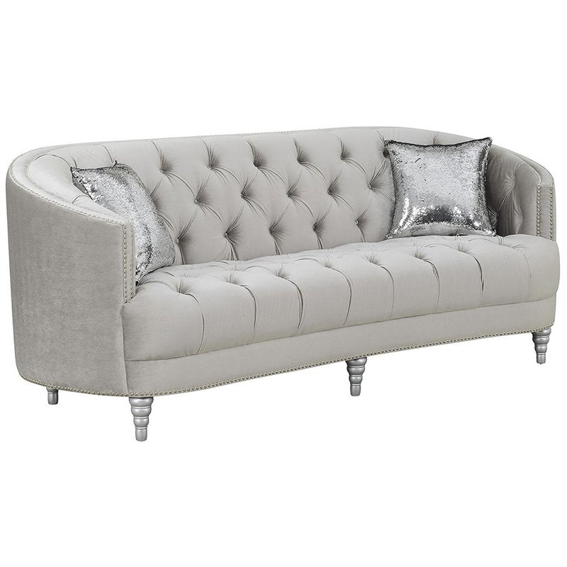 Avonlea 2-piece Tufted Living Room Set Grey