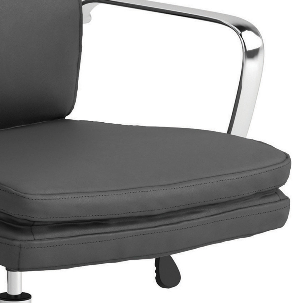 High Back Upholstered Office Chair Grey
