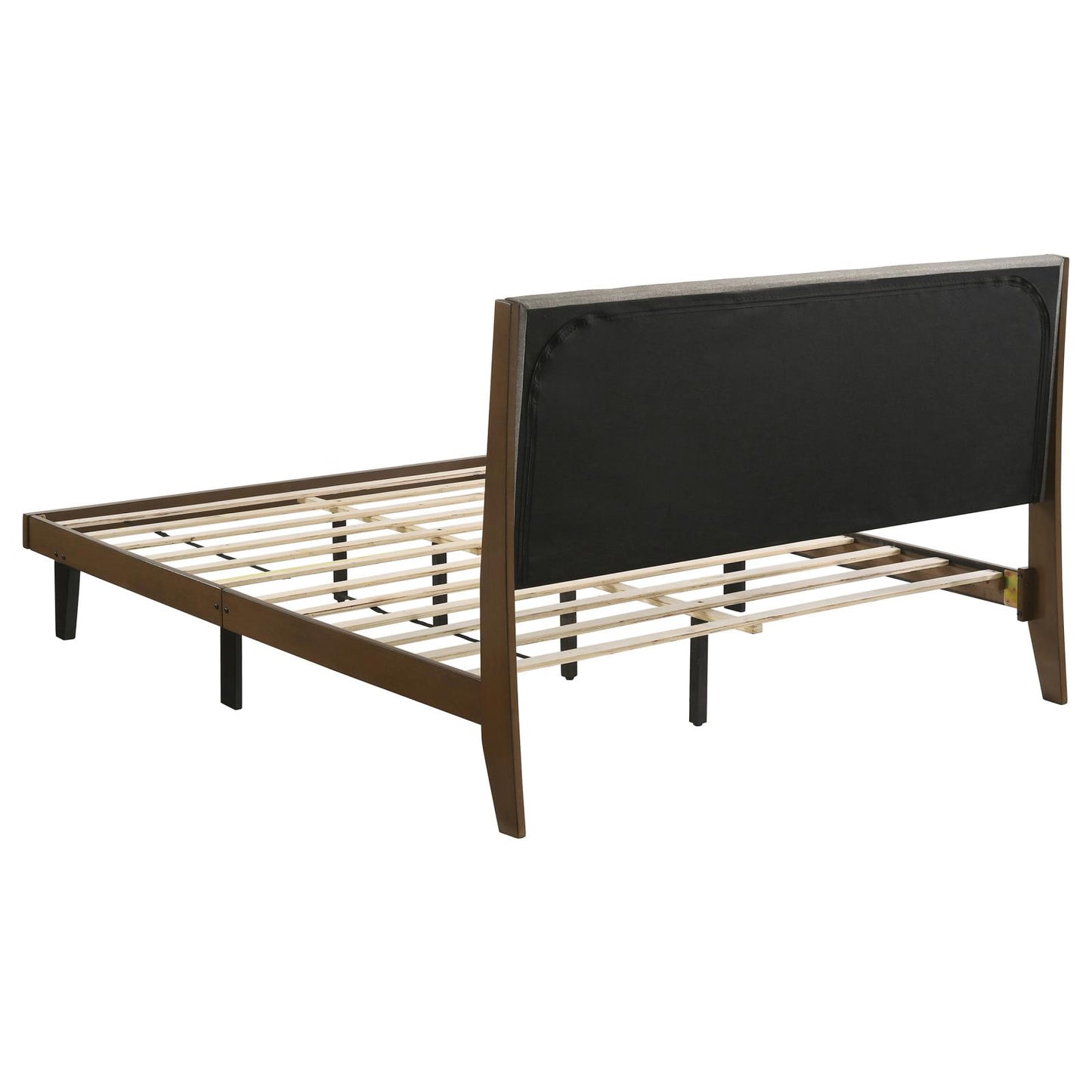 Mays 3-piece Upholstered Queen Bedroom Set Walnut Brown and Grey