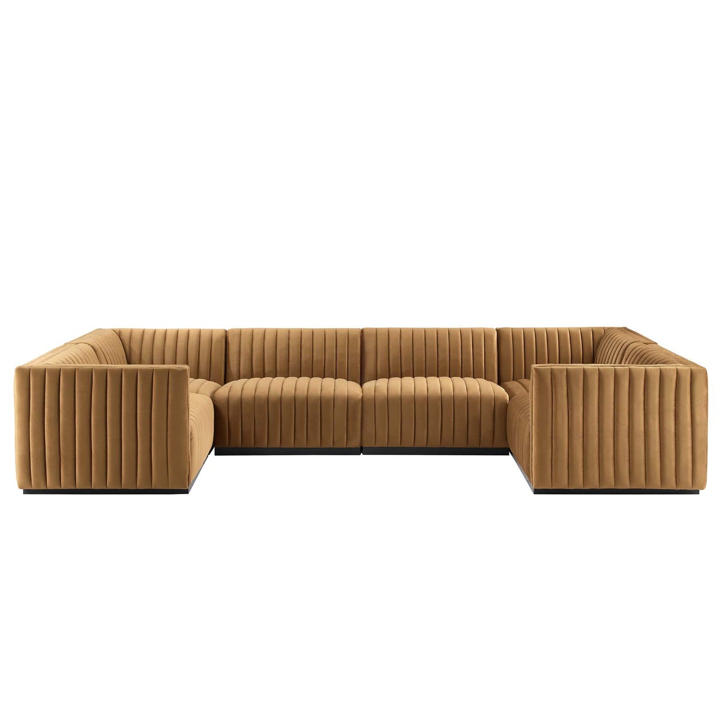 Conjure Channel Tufted Performance Velvet 6-Piece Sectional