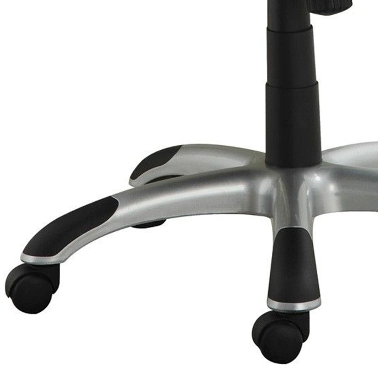 Adjustable Height Office Chair White and Silver