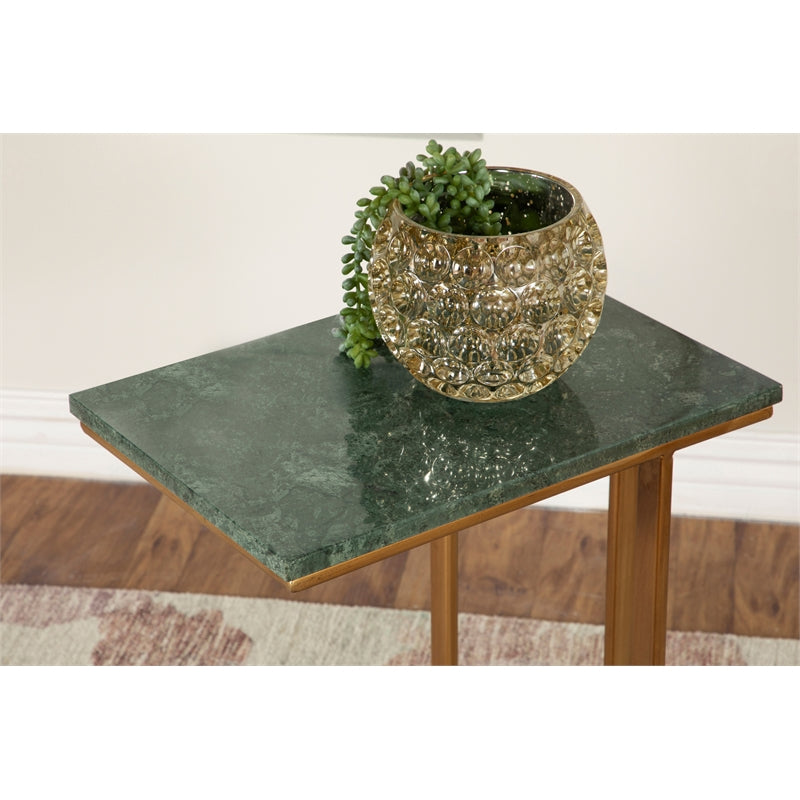 Accent Table with Marble Top Grey