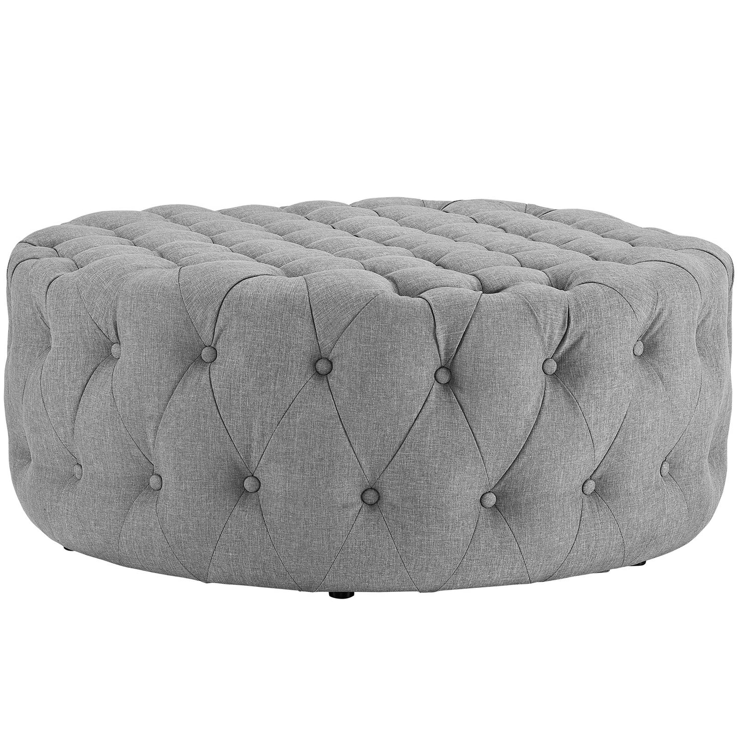 Amour Upholstered Fabric Ottoman