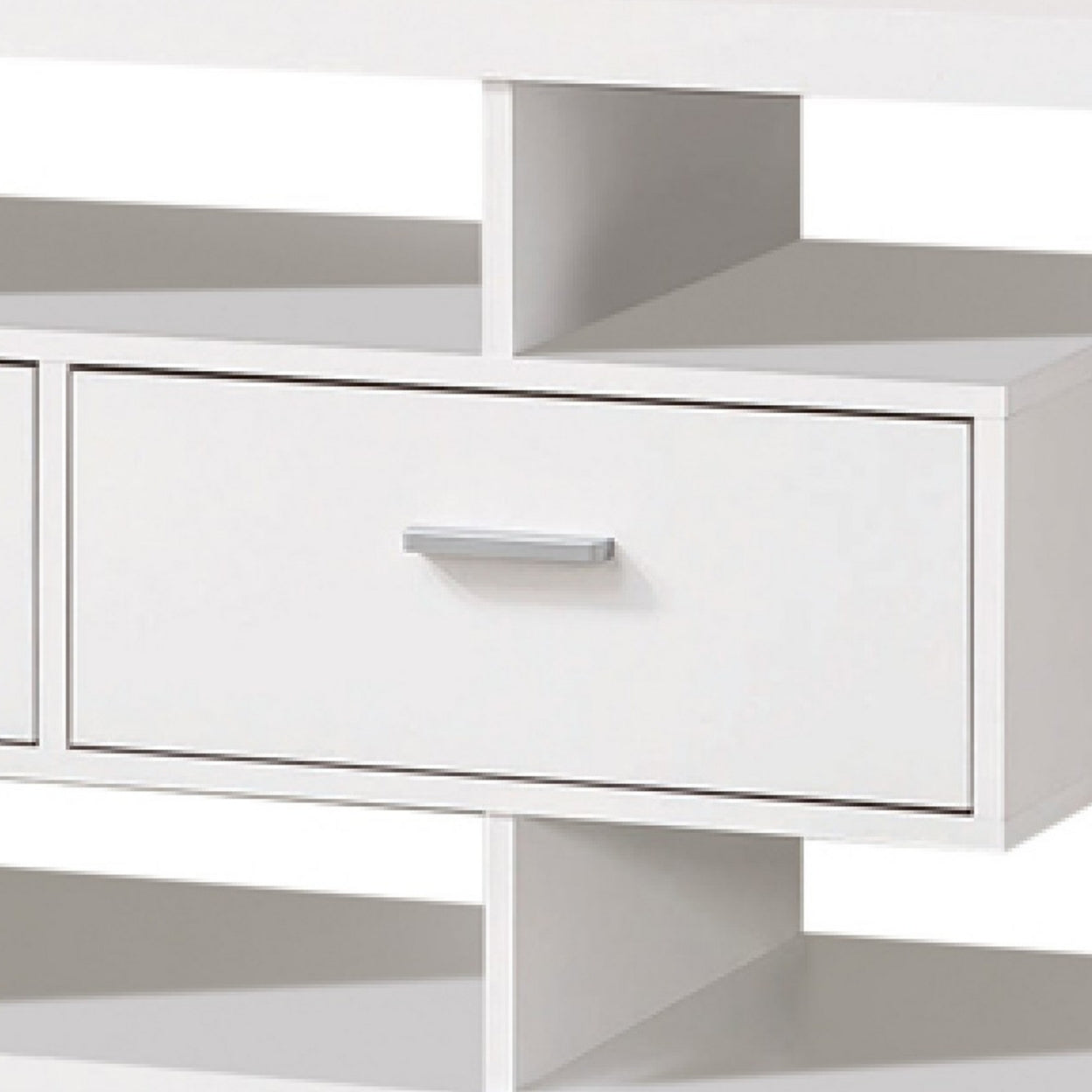 2-drawer Rectangular TV Console White