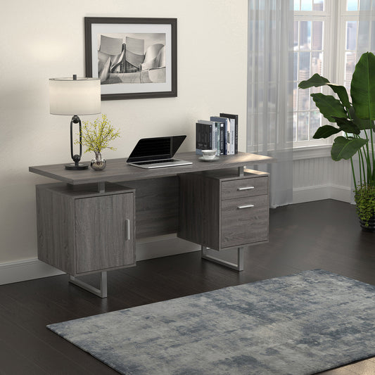 Lawtey Floating Top Office Desk Weathered Grey