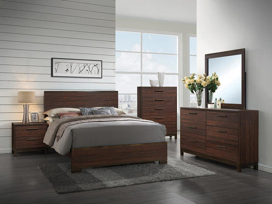 Edmonton Bedroom Set Rustic Tobacco and Dark Bronze