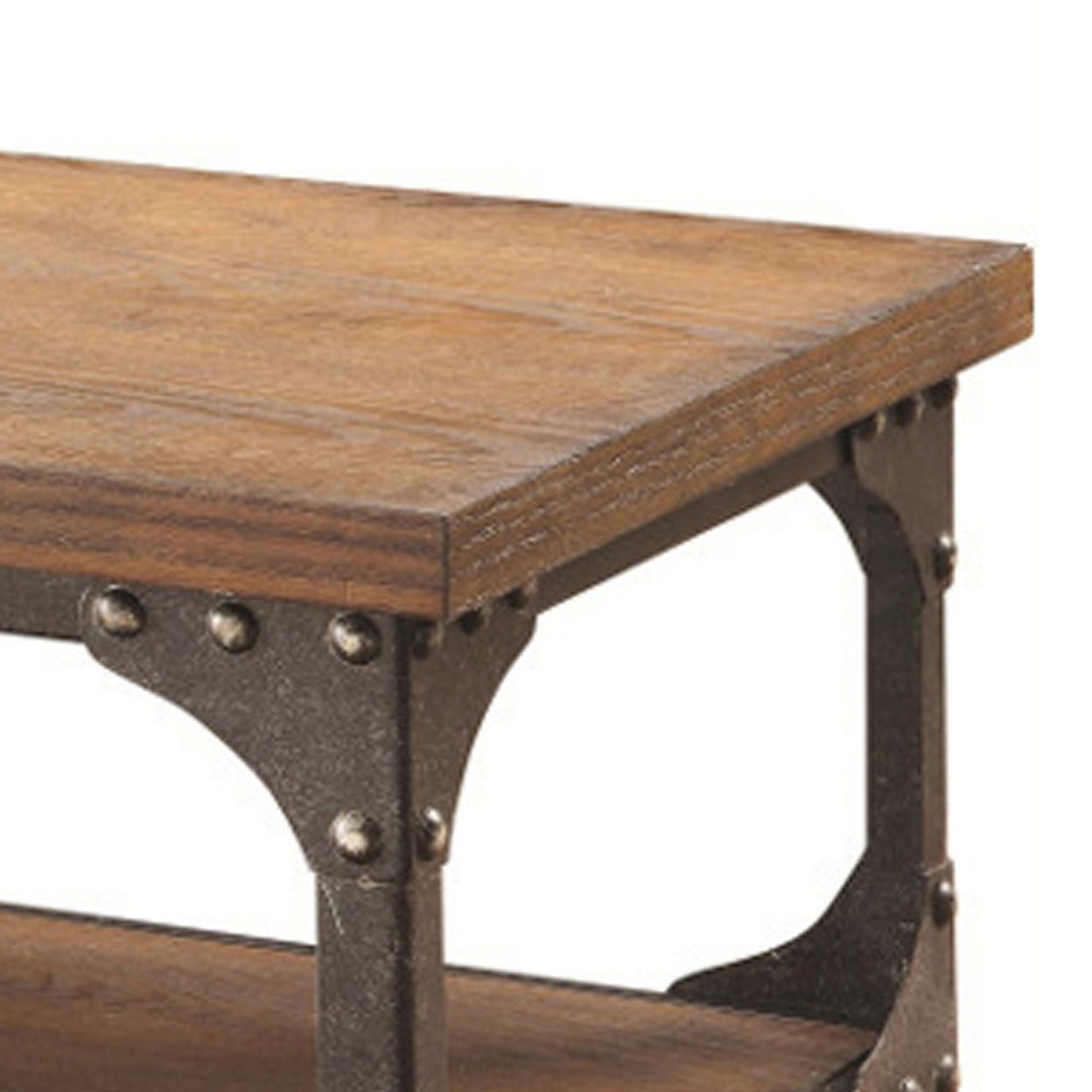 Roy Coffee Table with Casters Rustic Brown