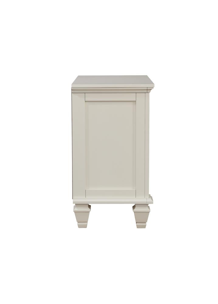 Sandy Beach 3-drawer Nightstand White