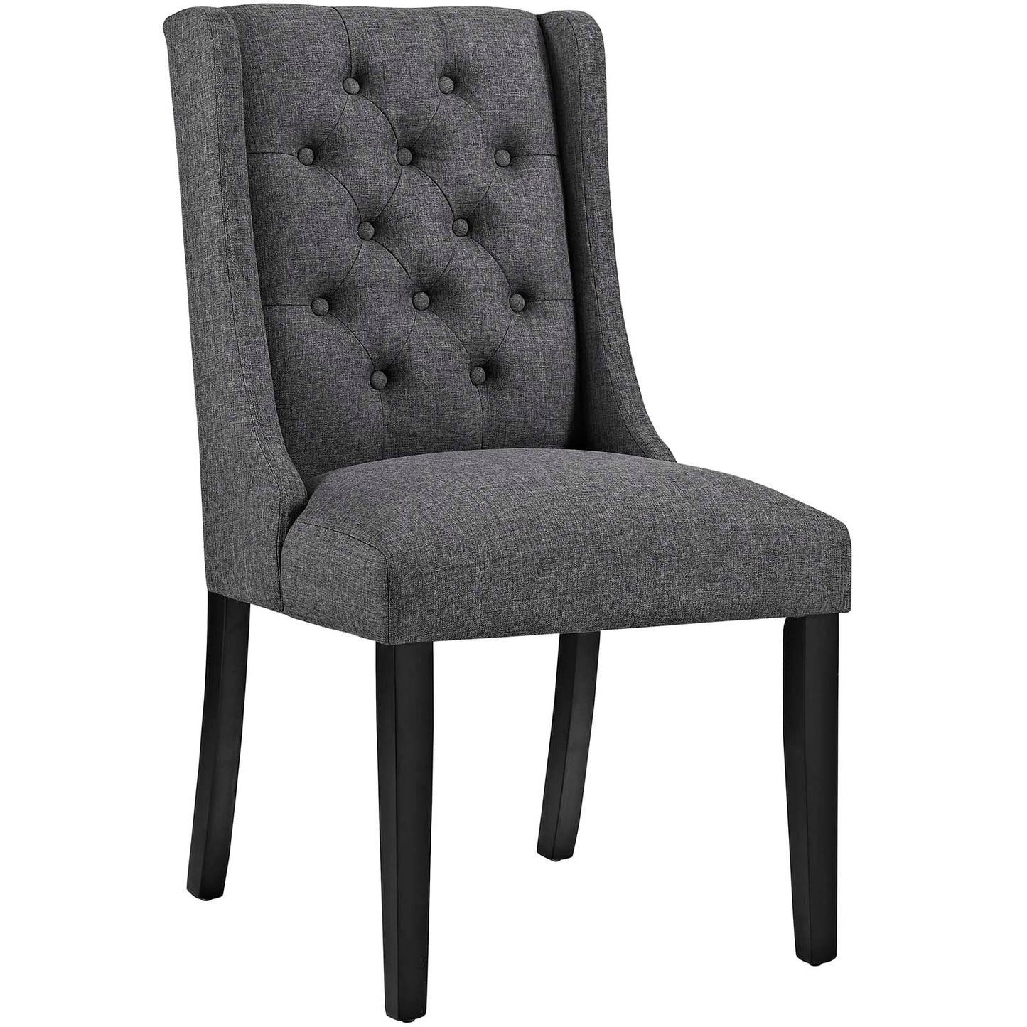 Baronet Button Tufted Fabric Dining Chair