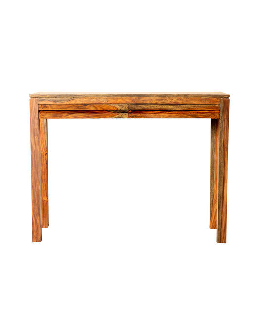 Rectangular 2-drawer Console Table Warm Chestnut