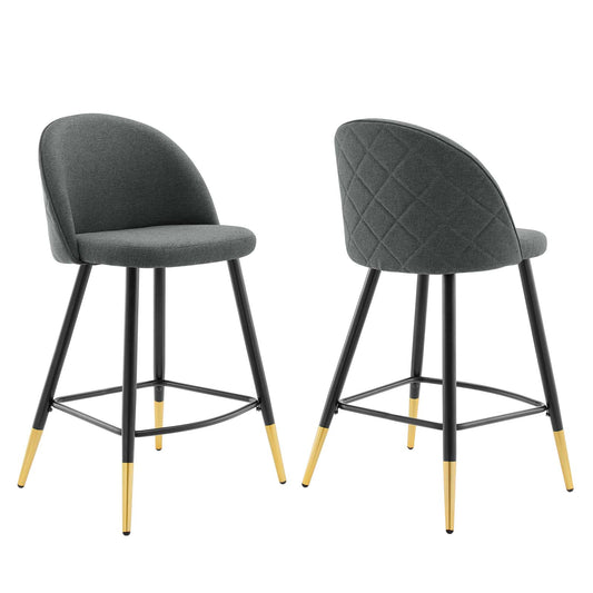 Cordial Fabric Counter Stools - Set of 2