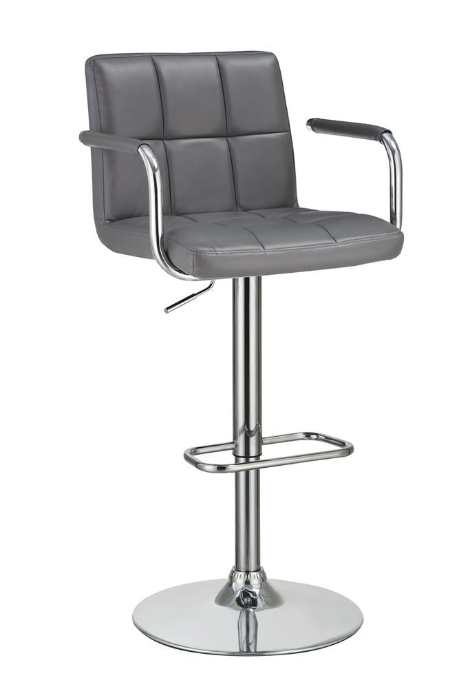 Palomar Adjustable Height Bar Stool Grey and Chrome