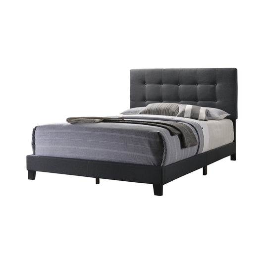 Mapes Upholstered Tufted Full Bed Charcoal