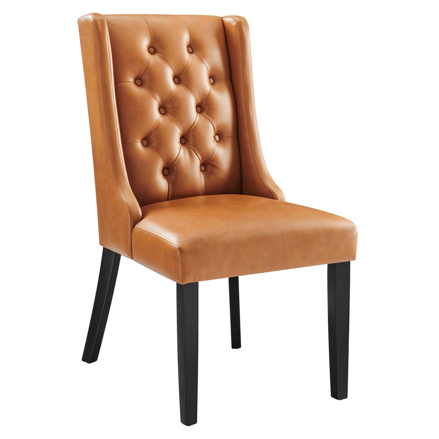 Baronet Button Tufted Vegan Leather Dining Chair