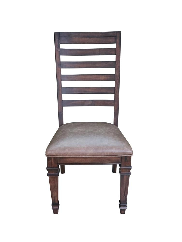 Avenue Ladder Back Side Chairs Brown (Set of 2)