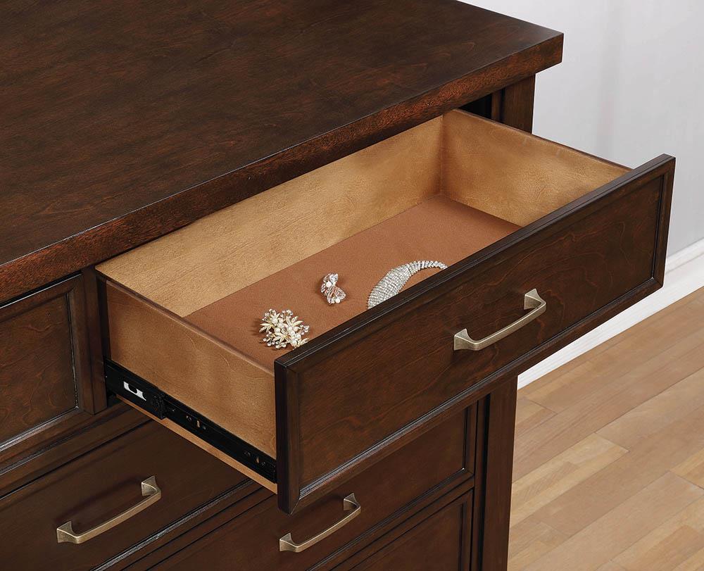 Barstow 9-drawer Rectangular Dresser Pinot Noir