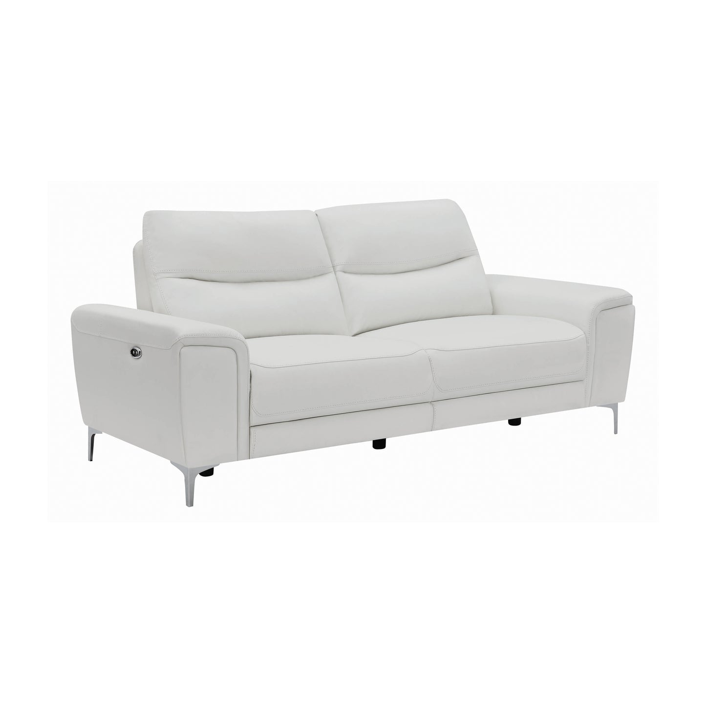 Largo Upholstered Power Sofa White
