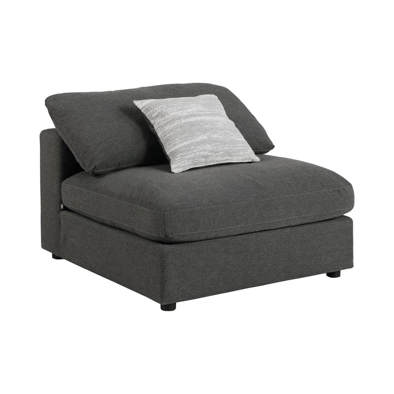 4-piece Upholstered Modular Sectional Charcoal