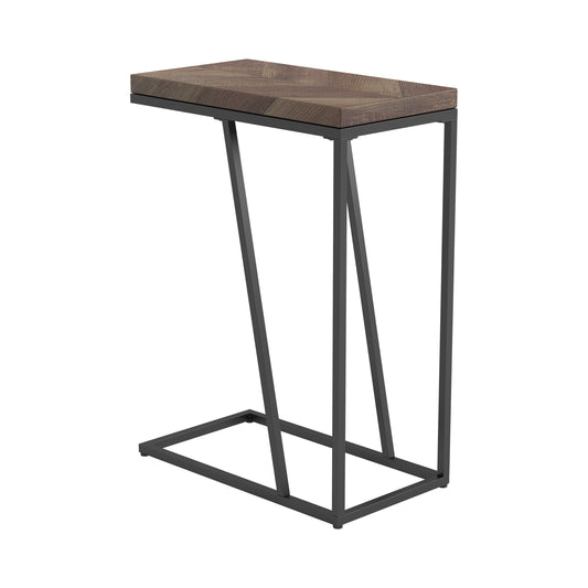 Chevron Rectangular Accent Table Tobacco