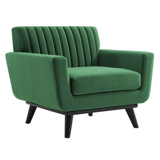 Engage Channel Tufted Performance Velvet Armchair