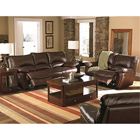 Clifford Upholstered Pillow Top Arm Living Room Set Chocolate Brown