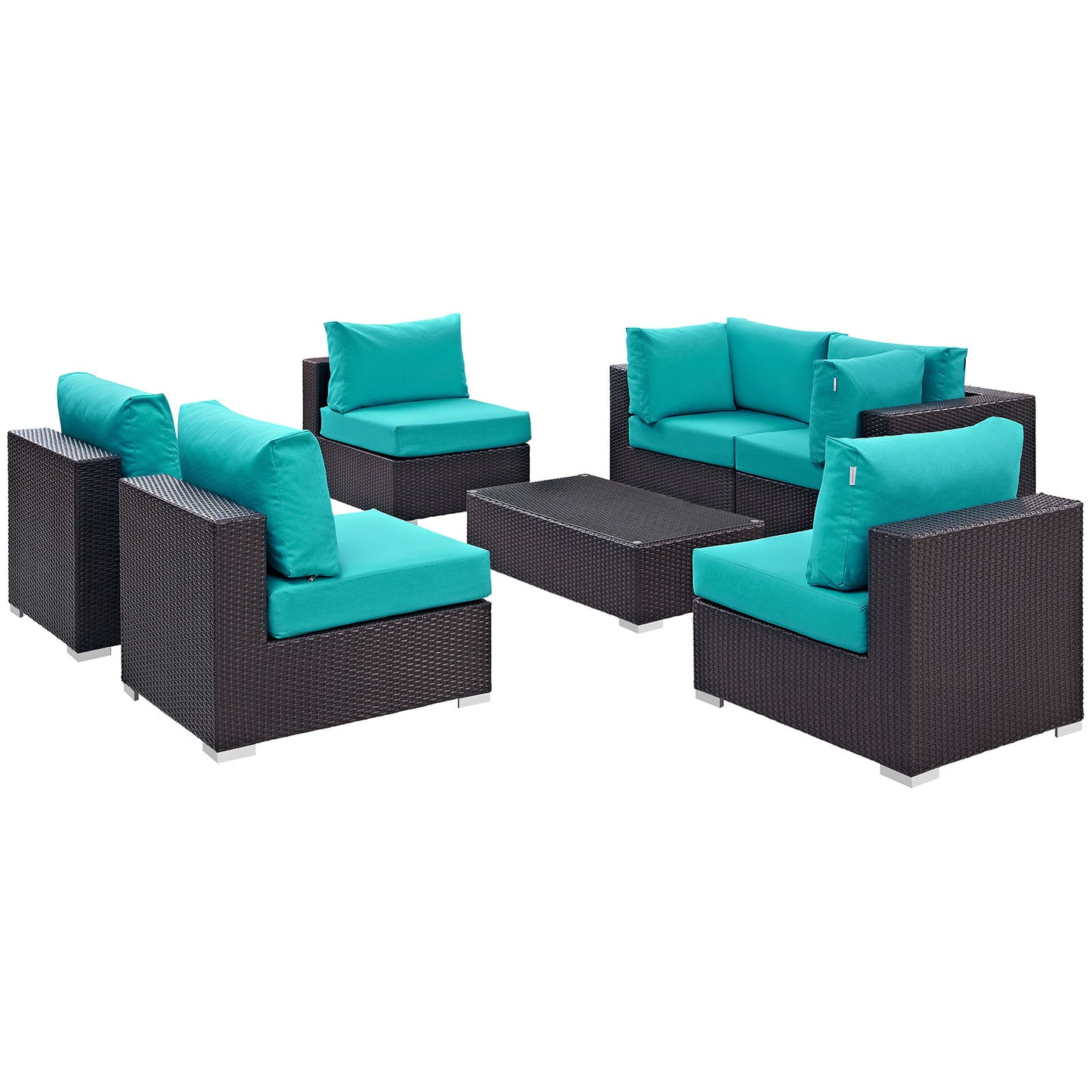Convene 7 Piece Outdoor Patio Sectional Set