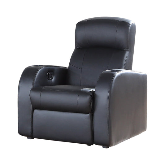 Cyrus Upholstered Recliner Living Room Set Black