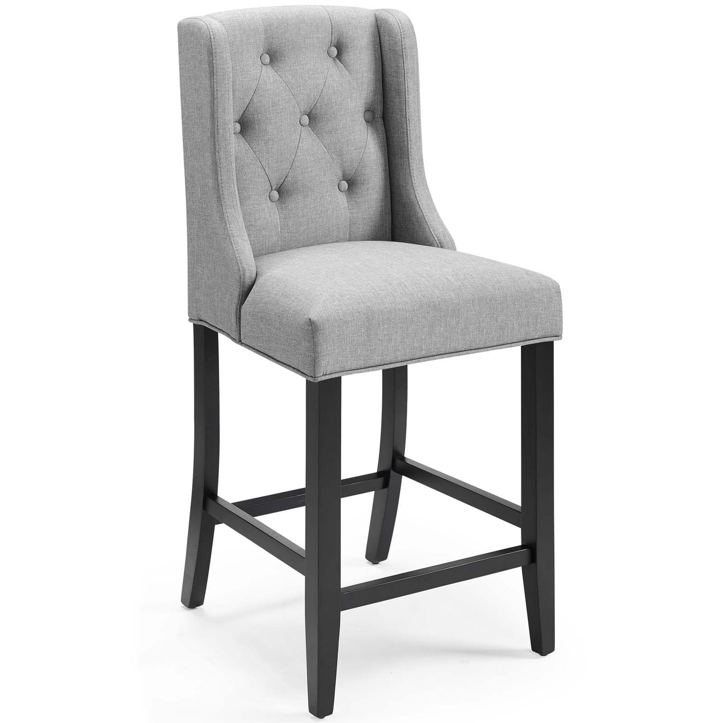 Baronet Counter Bar Stool Upholstered Fabric Set of 2