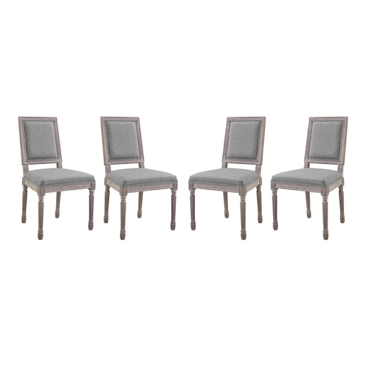 Court Dining Side Chair Upholstered Fabric Set of 4