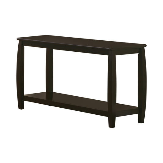 Rectangular Sofa Table with Lower Shelf Espresso