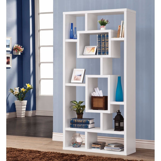 Howie 10-shelf Bookcase White