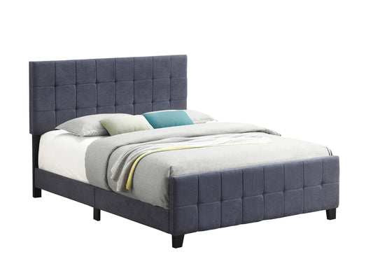 Fairfield Eastern King Upholstered Panel Bed Dark Grey