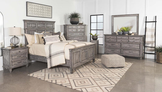 Avenue 5-piece Eastern King Panel Bedroom Set Grey