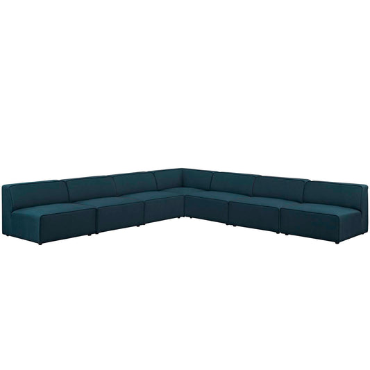 Mingle 7 Piece Upholstered Fabric Sectional Sofa Set