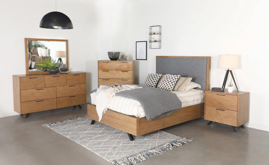 Taylor 3-piece Queen Bedroom Set Light Honey Brown and Grey