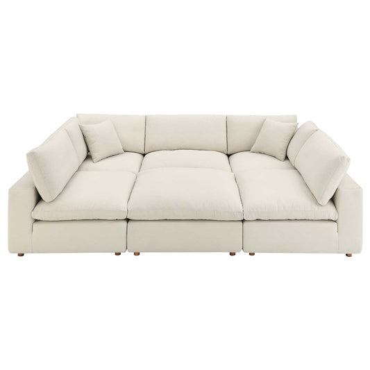 Commix Down Filled Overstuffed 6-Piece Sectional Sofa