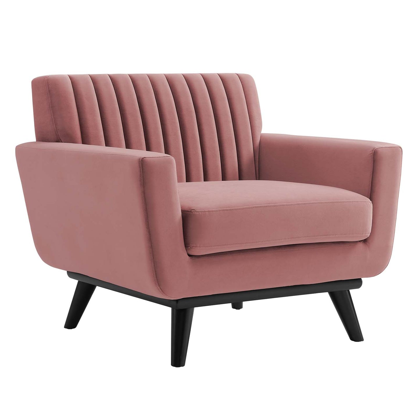 Engage Channel Tufted Performance Velvet Armchair