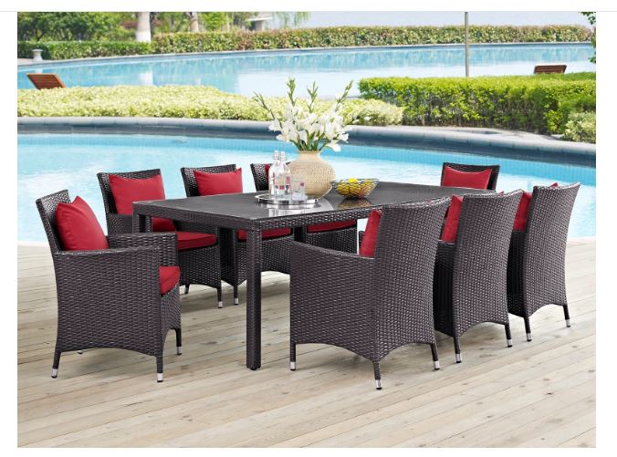 Convene 9 Piece Outdoor Patio Dining Set