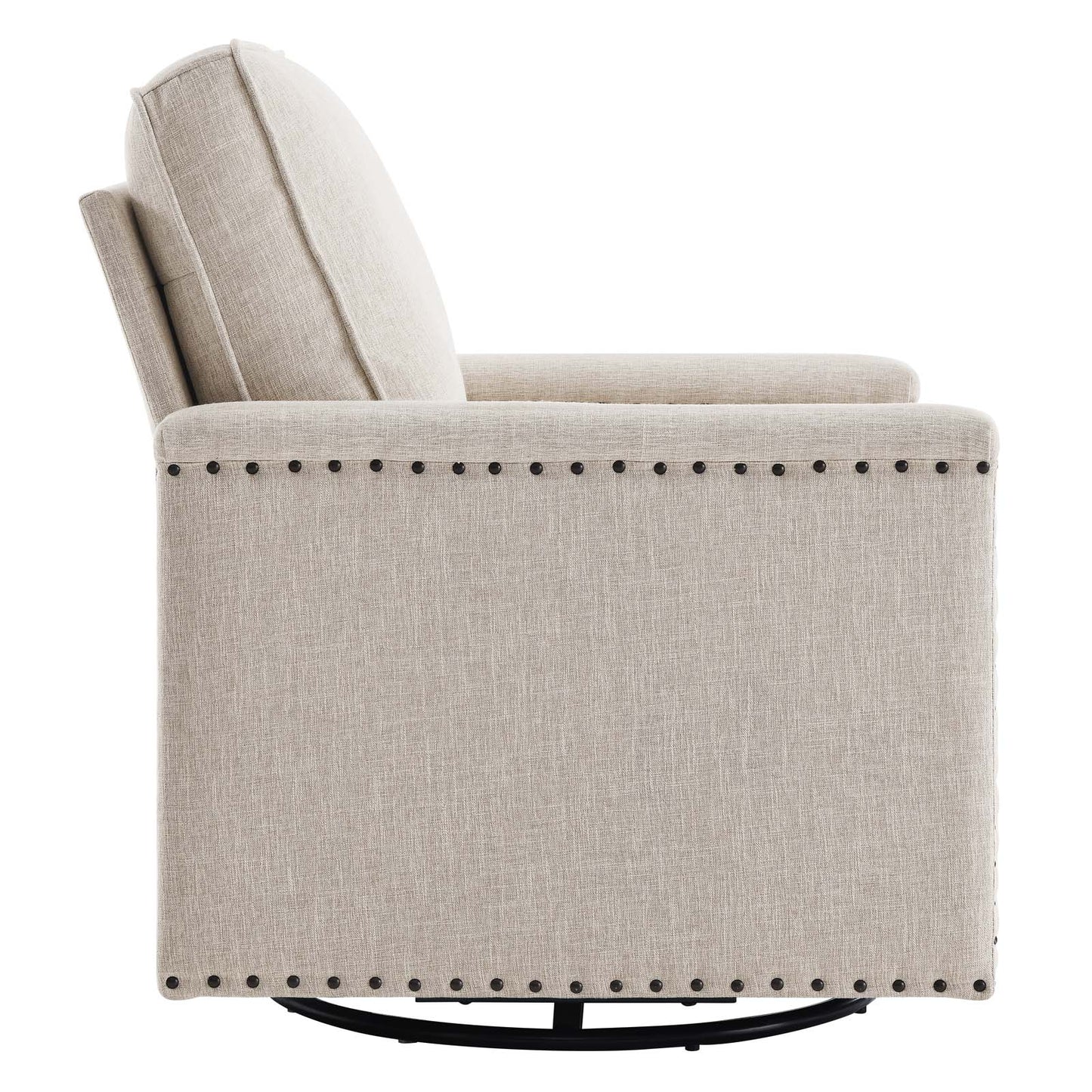 Ashton Upholstered Fabric Swivel Chair